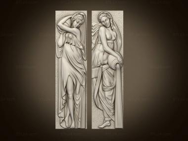 Art pano (Nymphs with jugs, PH_0589) 3D models for cnc