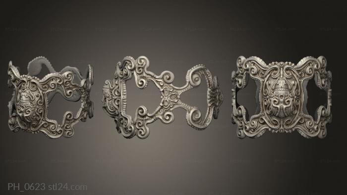 Art pano (ornate skull ring, PH_0623) 3D models for cnc