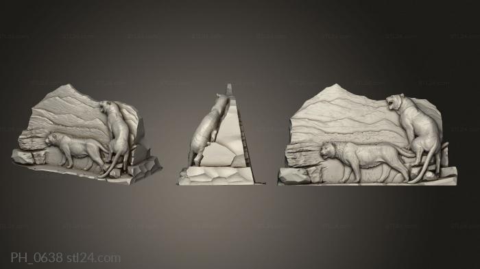 Art pano (sand sculpture Tigers Sculpture, PH_0638) 3D models for cnc