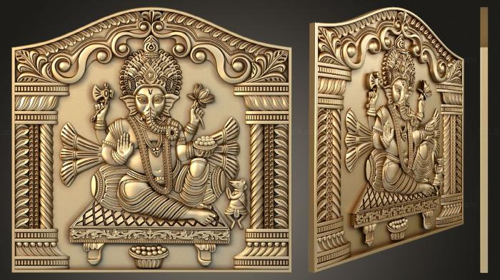 Панно религиозные (Индийский бог, PR_0317) 3D модель для ЧПУ станка