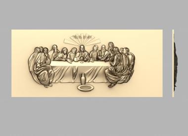 Religious panels (The Last Supper, PR_0327) 3D models for cnc