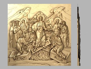 Religious panels (Resurrection of Christ, PR_0329) 3D models for cnc