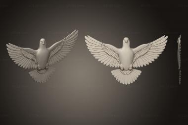 Religious panels (The dove that opened its wings, PR_0335) 3D models for cnc