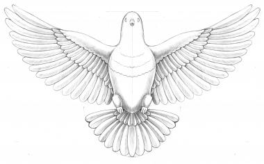 Religious panels (The dove that opened its wings, PR_0335) 3D models for cnc