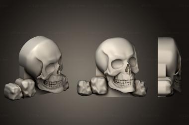 Religious panels (Skull and Crossbones version, PR_0337) 3D models for cnc