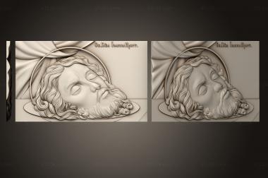 Religious panels (Holy Head of John the Baptist, PR_0354) 3D models for cnc