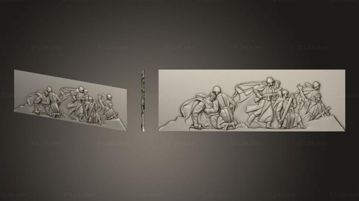 Religious panels (Panel of the Second World War, PR_0357) 3D models for cnc