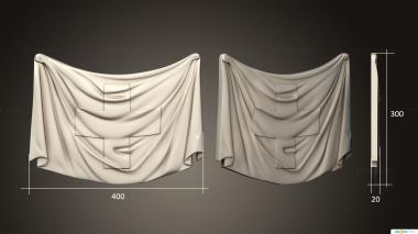 Religious panels (Greek flag on fabric, PR_0358) 3D models for cnc