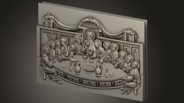 Religious panels (The Last Supper version1, PR_0375) 3D models for cnc