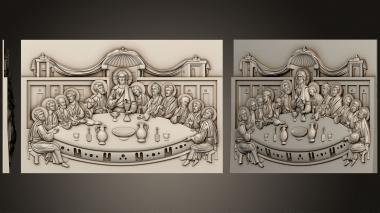 Religious panels (The Last Supper version3, PR_0377) 3D models for cnc