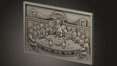 Religious panels (The Last Supper version 4, PR_0378) 3D models for cnc