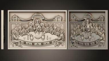 Religious panels (The Last Supper, PR_0379) 3D models for cnc