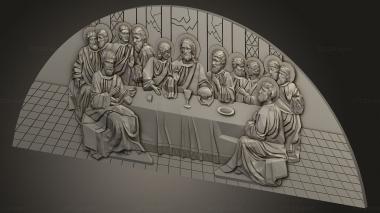 Religious panels (The Last Supper, PR_0381) 3D models for cnc