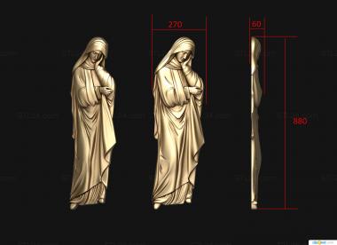 Religious panels (Upcoming Nickel figure, PR_0383) 3D models for cnc