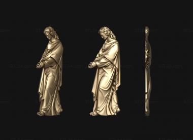 Religious panels (Upcoming Right figure, PR_0384) 3D models for cnc