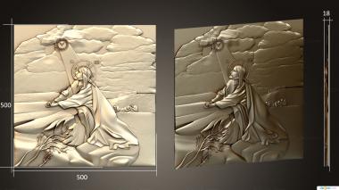 Religious panels (New version PR 0011, PR_0385) 3D models for cnc