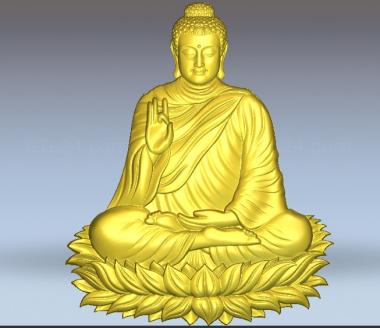 Religious panels (Buddha statuette version1, PR_0392) 3D models for cnc