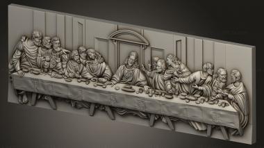 Religious panels (The Last Supper, PR_0397) 3D models for cnc