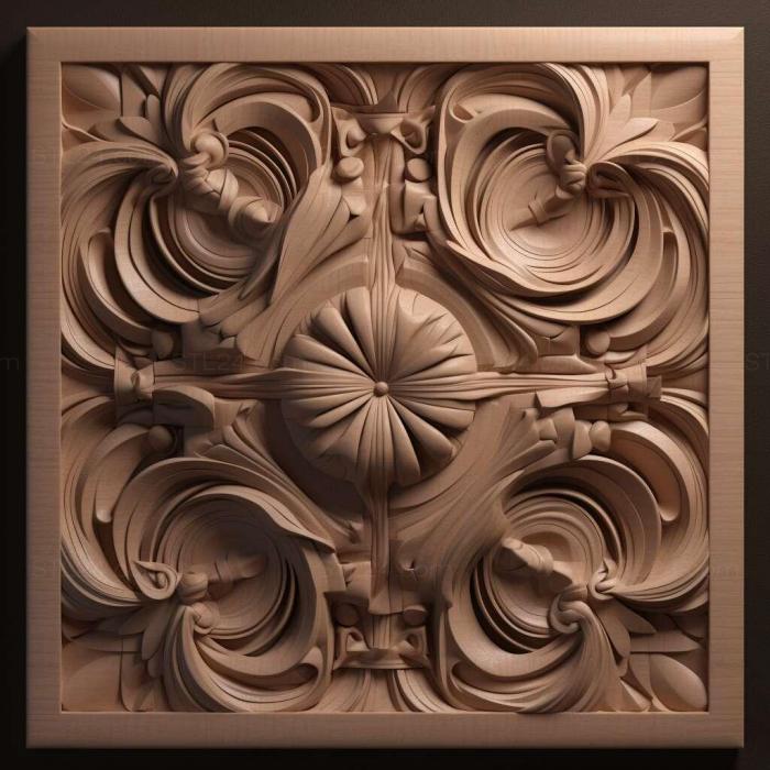 Patterns and decorations (Abstract The Art of Design TV series 2, PATTERN_1086) 3D models for cnc