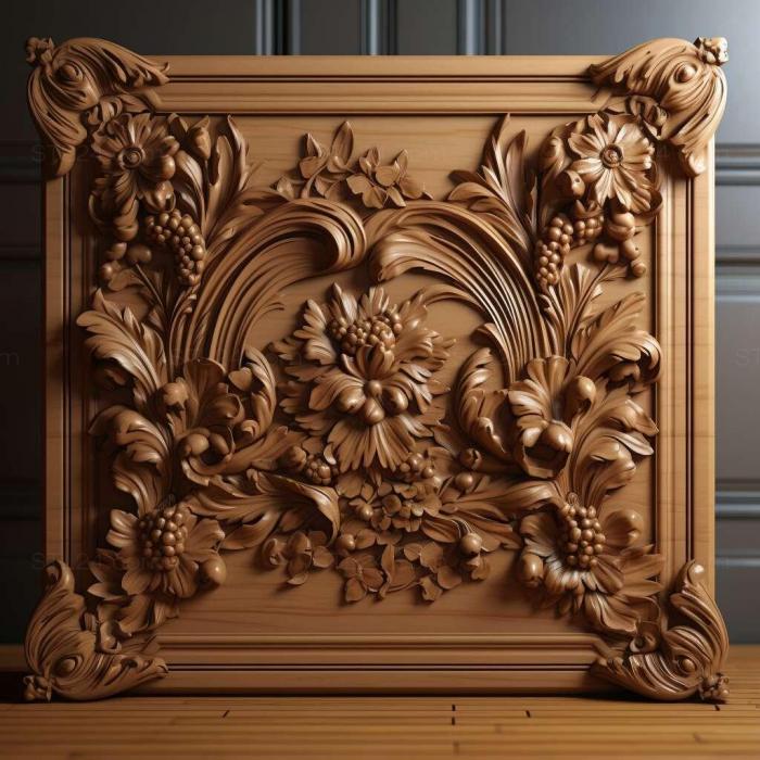 St Baroque style arved wooden 1