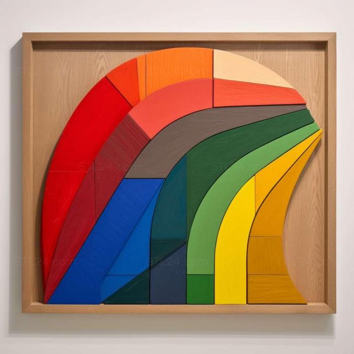 Patterns and decorations (Art of Ellsworth Kelly 19232015 American painter 2, PATTERN_1374) 3D models for cnc