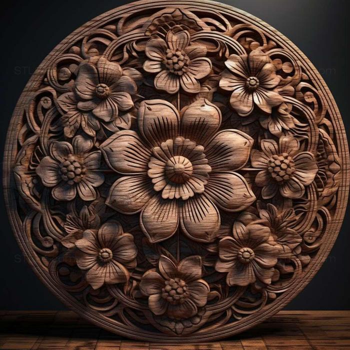 Patterns and decorations (Kadupul is the mobeautiful flower in the world 2, PATTERN_546) 3D models for cnc