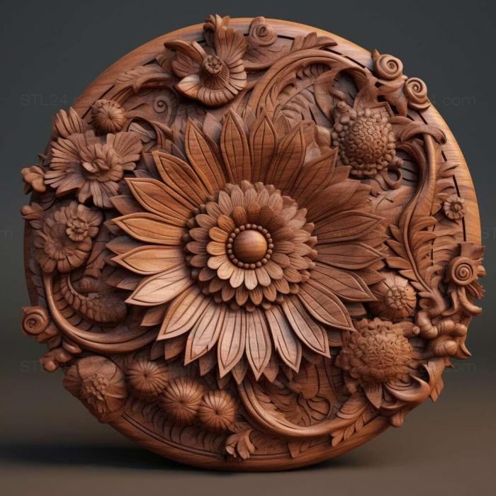 Узоры и декор (Кадупул - самый красивый цветок в мире 3, PATTERN_547) 3D модель для ЧПУ станка