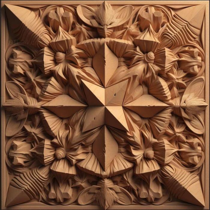 Patterns and decorations (Halysidota tessellaris 2, PATTERN_974) 3D models for cnc