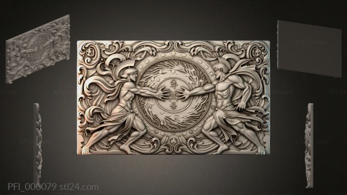 Fantasy panel (PFI_000079) 3D models for cnc