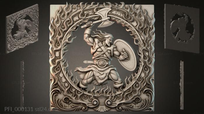 Fantasy panel (PFI_000131) 3D models for cnc