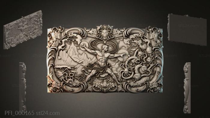 Fantasy panel (PFI_000165) 3D models for cnc