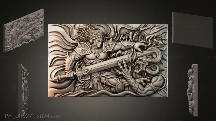 Панно фентези (PFI_000271) 3D модель для ЧПУ станка