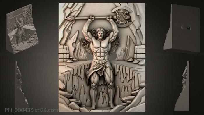 Fantasy panel (PFI_000436) 3D models for cnc