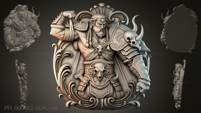 Fantasy panel (PFI_000443) 3D models for cnc