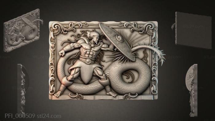 Fantasy panel (PFI_000509) 3D models for cnc