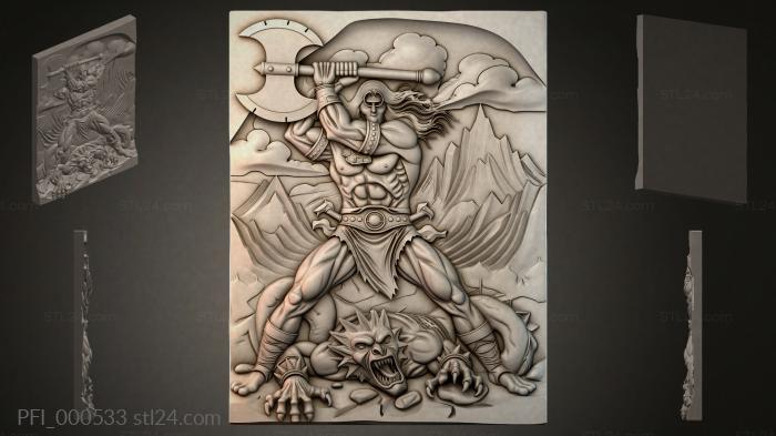 Fantasy panel (PFI_000533) 3D models for cnc