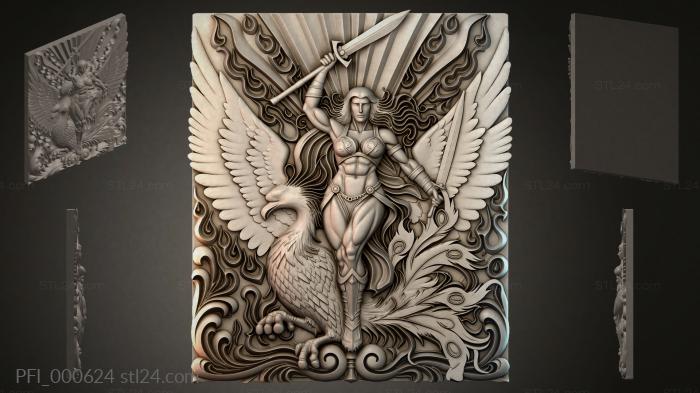 Fantasy panel (PFI_000624) 3D models for cnc