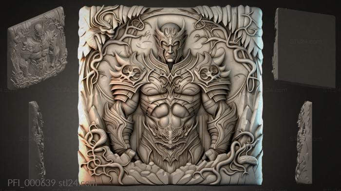 Fantasy panel (PFI_000639) 3D models for cnc