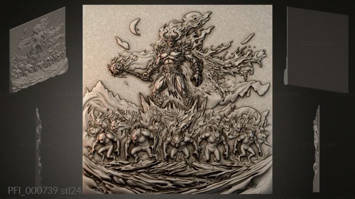 Панно фентези (PFI_000739) 3D модель для ЧПУ станка