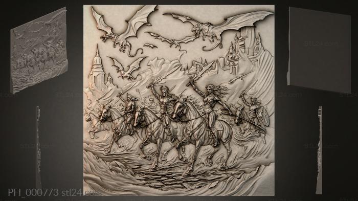 Панно фентези (PFI_000773) 3D модель для ЧПУ станка