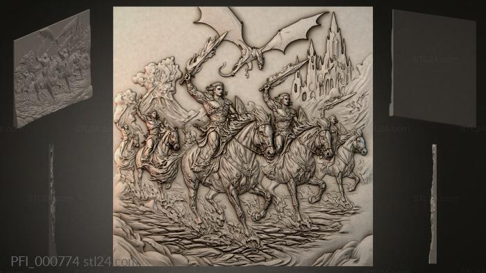 Панно фентези (PFI_000774) 3D модель для ЧПУ станка