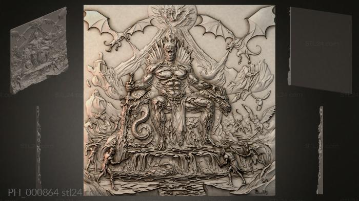 Панно фентези (PFI_000864) 3D модель для ЧПУ станка