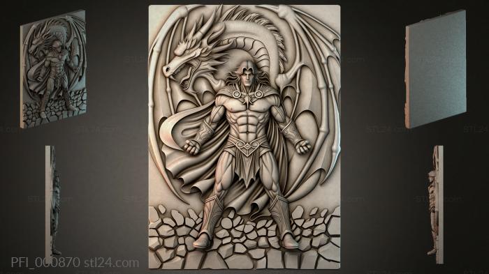 Панно фентези (PFI_000870) 3D модель для ЧПУ станка