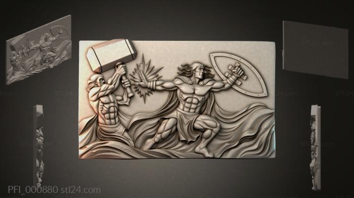 Панно фентези (PFI_000880) 3D модель для ЧПУ станка