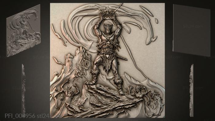 Панно фентези (PFI_000956) 3D модель для ЧПУ станка