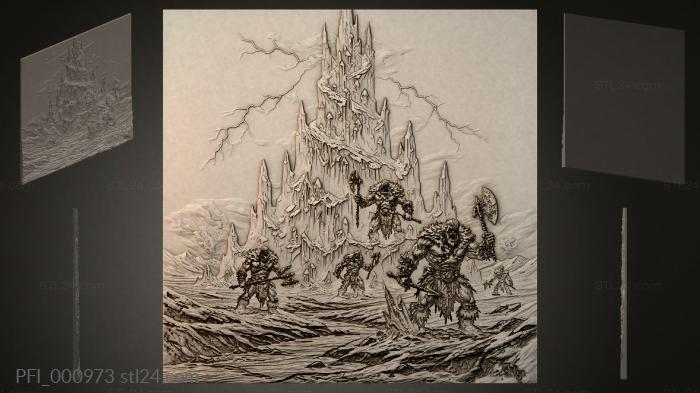 Панно фентези (PFI_000973) 3D модель для ЧПУ станка