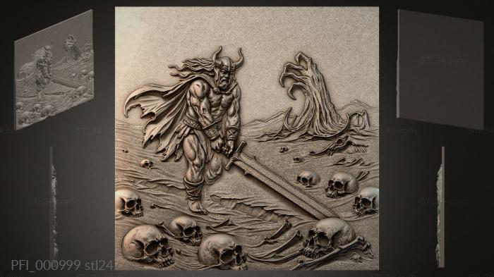 Панно фентези (PFI_000999) 3D модель для ЧПУ станка