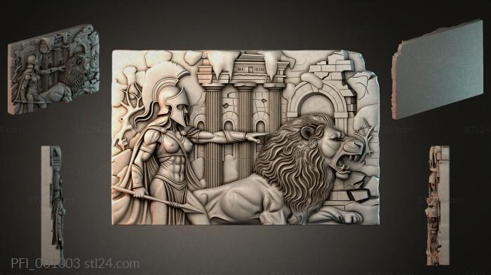 Панно фентези (PFI_001003) 3D модель для ЧПУ станка