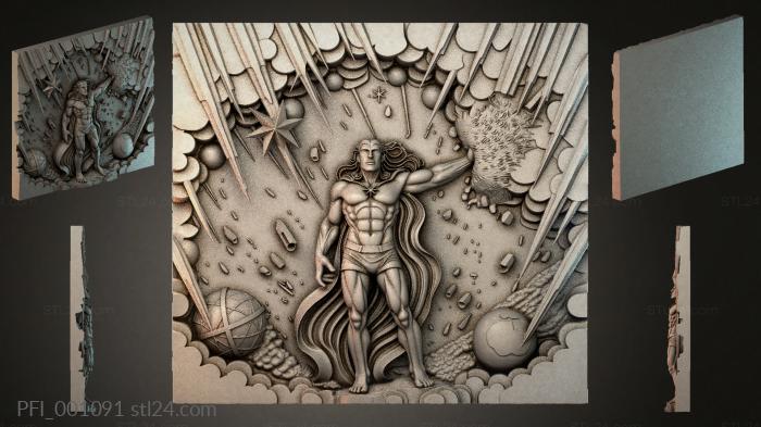 Панно фентези (PFI_001091) 3D модель для ЧПУ станка