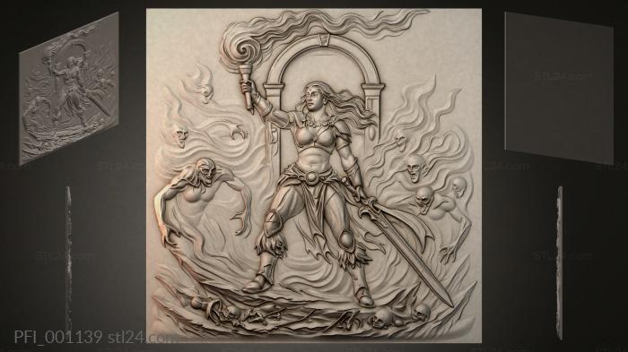 Панно фентези (PFI_001139) 3D модель для ЧПУ станка